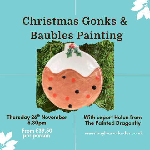 Christmas Gonks & Baubles Painting – Thursday 26th November 6.30PM
