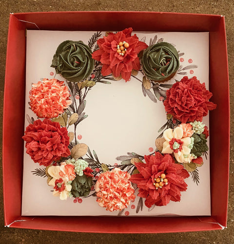 Christmas Cupcake Wreath Making Workshop with Natasha - Tuesday 16th December at 7PM
